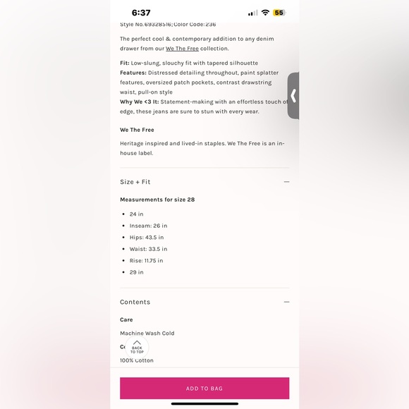 NWOT FREE PEOPLE WE THE FREE Moxie Pull-On Barrel Jeans | Army MSRP $148 - Picture 8 of 13